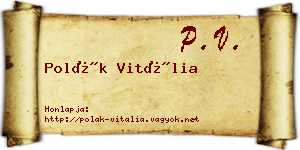 Polák Vitália névjegykártya